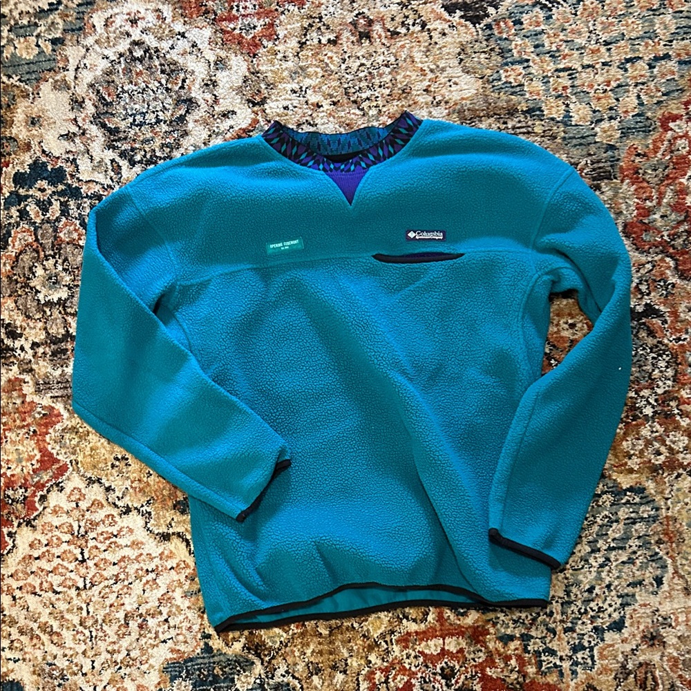 Columbia x Opening Ceremony Men's Teal Crewneck Fleece